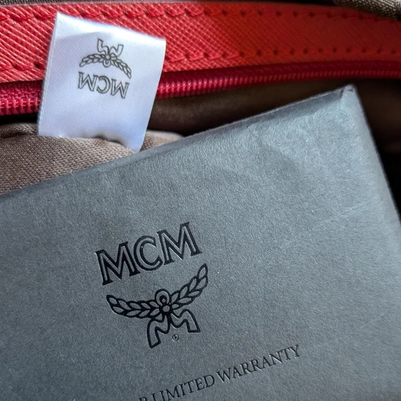 MCM Raspberry Pink Saffiano Leather Large Viva Satchel - Picture 7 of 9